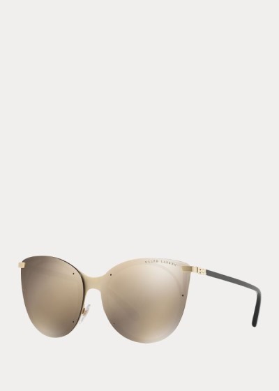 Gafas De Sol Ralph Lauren Mujer Dorados - Square-Bridge - VBKCA6017
